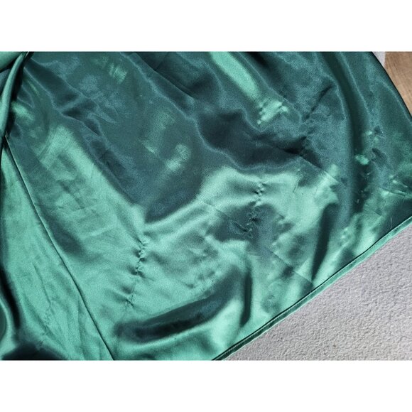 Victoria's Secret M Emerald Jewel Green Slip Dress Nightgown Satin y2k glam - Picture 7 of 9